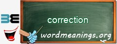 WordMeaning blackboard for correction